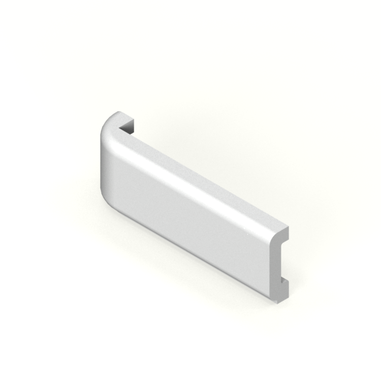 2" x 6" box cap moulding - radius outside corner return - left