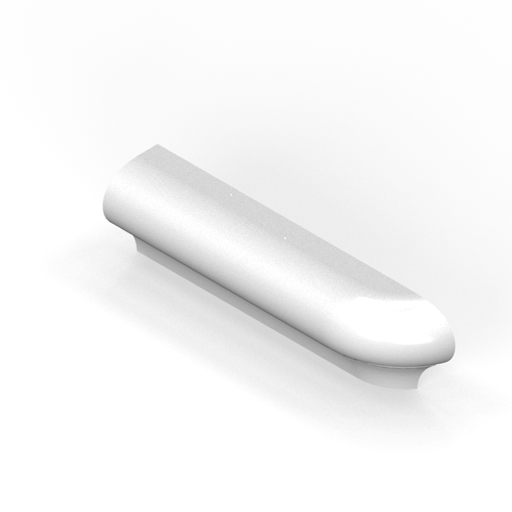 1-1/2" x 6" smooth top P-cap molding - conventional outside corner return - right