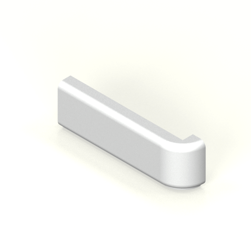 2" x 6" box cap moulding - radius outside corner return - right