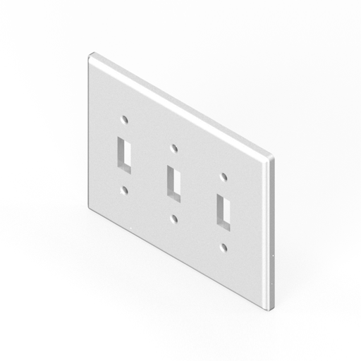 [SC3C92SS] 6-7/8" x 5" triple standard switch cover plate