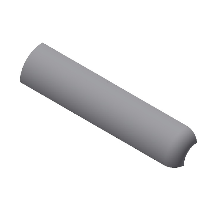 6" bullnose Quarter Round [for use with surface trim]