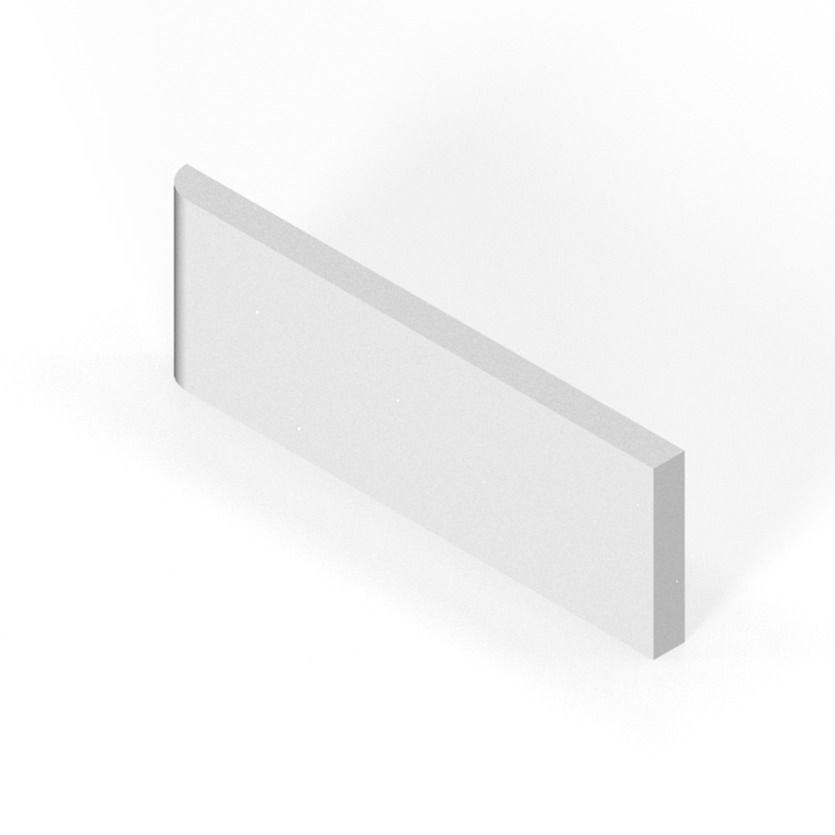 2" x 6" surface bullnose - short