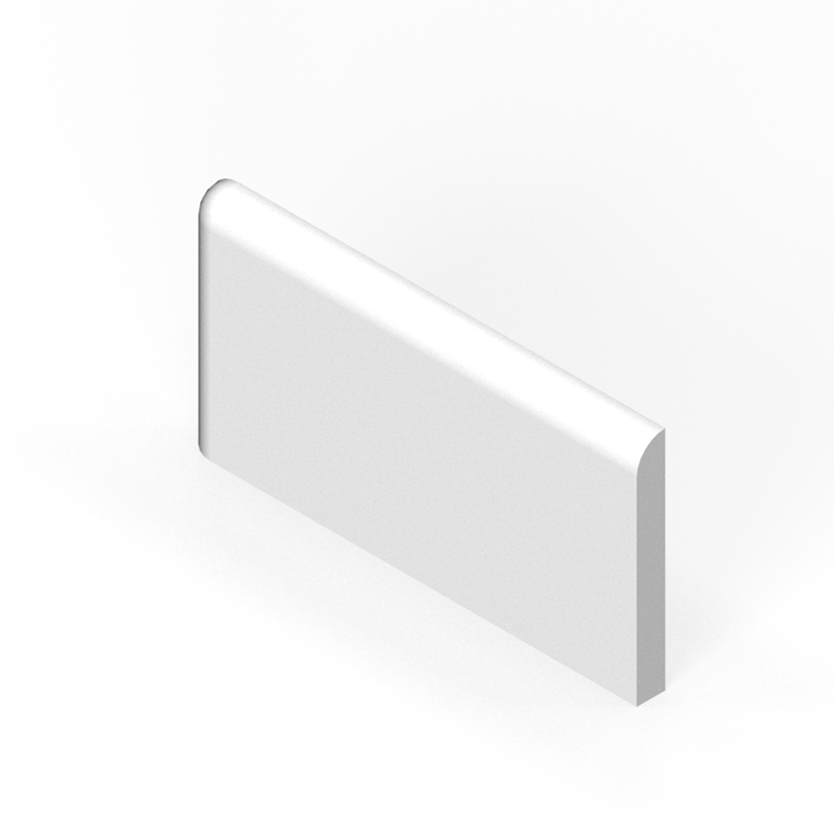 3" x 6" down corner bullnose - left