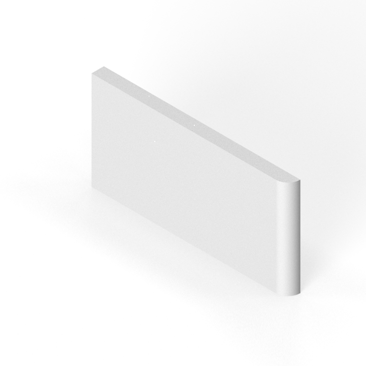 3" x 6" surface bullnose - short