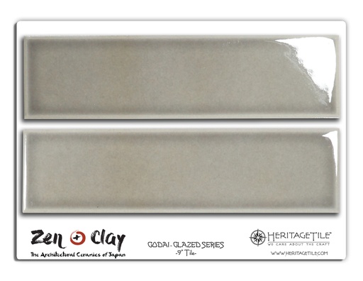 Sample Card - Dolphin Gray Godai Glazed 9&quot; Field Tile