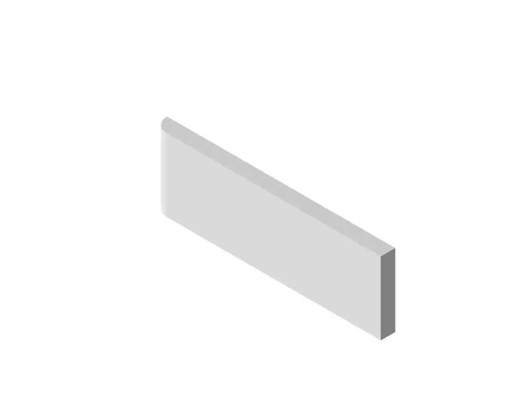 2" x 6" bullnose - short