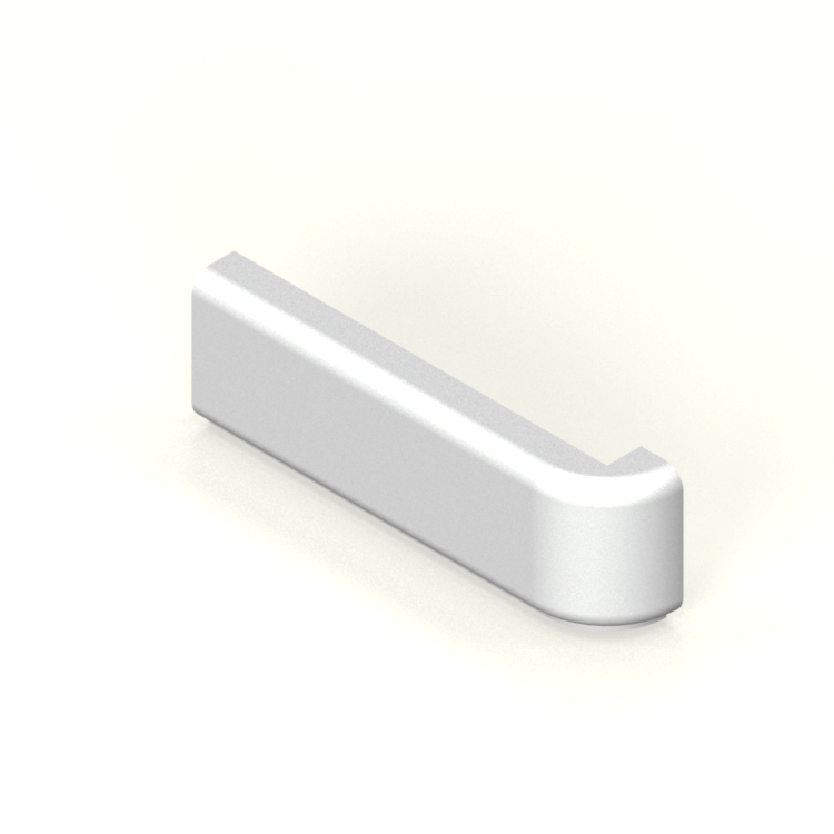 2" x 6" box cap moulding - radius outside corner return - right