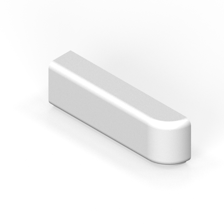 2" x 6" extended box cap moulding - radius outside corner return - right