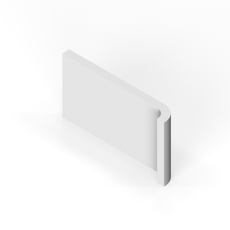 3" x 6"radius cove - short