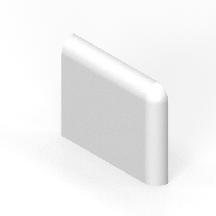 6" x 6" Radius Down Corner