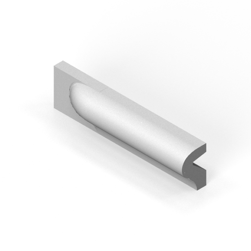 [SC16PS2L] 1-1/2" x 6" smooth top P-cap molding - end stop - left
