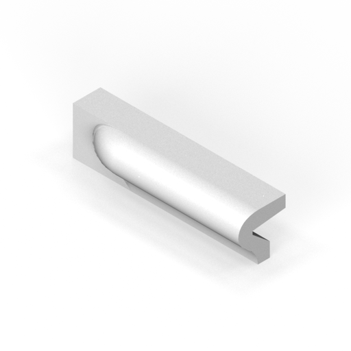 [SC16PT2L] 1-1/2" x 6" extended/smooth top P-cap molding - end stop - left