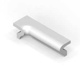 1-1/2&quot; x 6&quot; extended/smooth top P-cap molding - inside corner cove - left
