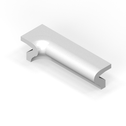 [SC16PT3L] 1-1/2" x 6" extended/smooth top P-cap molding - inside corner cove - left