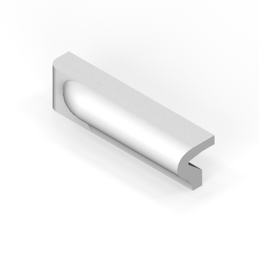 [SC16PT4L] 1-1/2" x 6" extended/smooth top P-cap molding bullnose - end stop - left