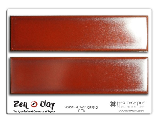 [XKJTS210] Sample Card - Godai Plum Red Glazed 9" Field Tile