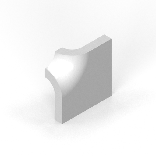 [SC22RU22] 2-1/2" x 2-1/2" full radius up corner