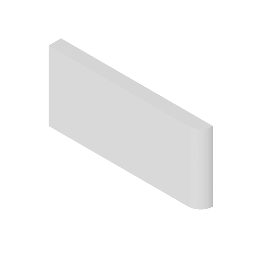 [SC24SB02] 2-1/8" x 4-1/4" surface bullnose - short