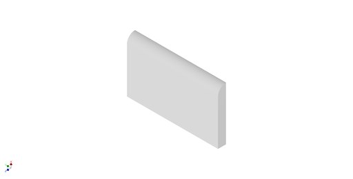 [SC24SB04] 2-1/8" x 4-1/4" surface bullnose - long