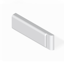 2&quot; x 6&quot; box cap moulding - bullnose end stop - right