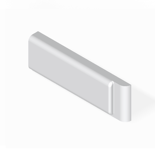 [SC26BX4R] 2" x 6" box cap moulding - bullnose end stop - right