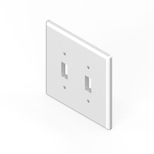 [SC2C85SS] 5" x 5" double standard switch cover plate