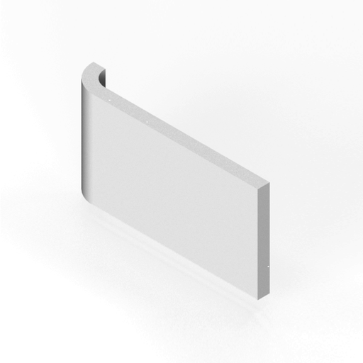3" x 6" Radius Bullnose - Short Trim
