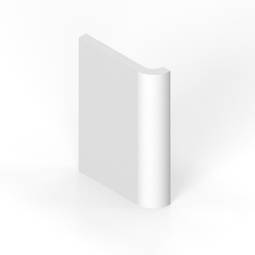 [SC36RB06] 3" x 6" radius bullnose - long