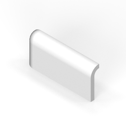 3&quot; x 6&quot; radius down corner - left