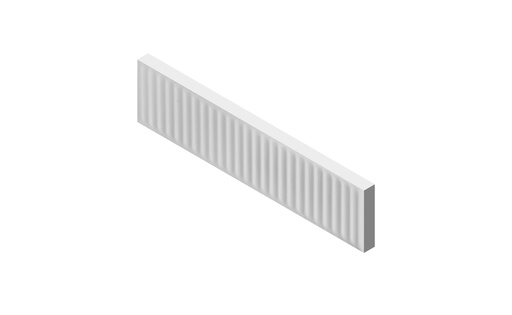 2" x 8" ribbed face field tile (FT - legacy)