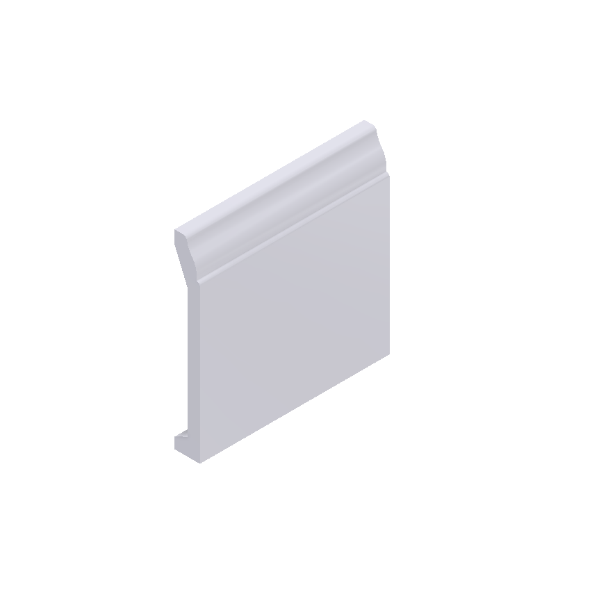 6" x 6" Roman straight base moulding