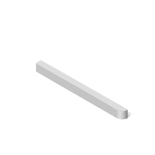 [SC06LN01] 1/2" x 6" flat liner bullnose - short
