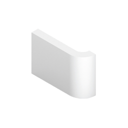 2&quot; x 2-7/8&quot; radius bullnose - short
