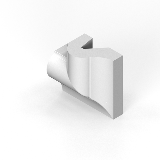 [SC11PC08] 2" x 2" P-cap molding - frame inside corner