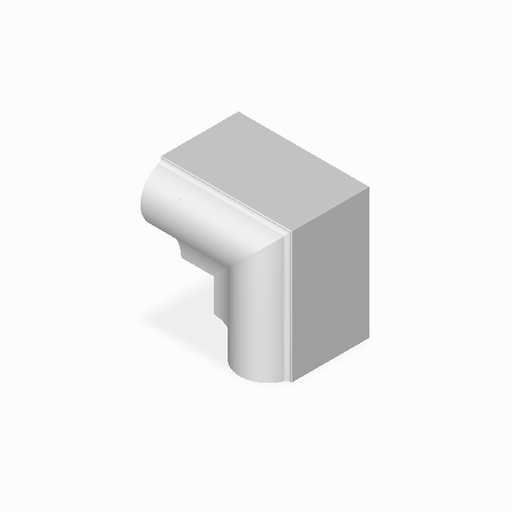 [SC11PE07] 1-1/2 x 1-1/2 extended P-cap molding - OUTSIDE Frame Corner
