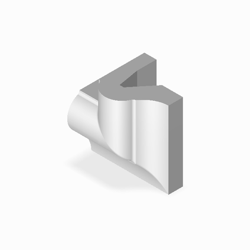 [SC11PE08] 1-1/2 x 1-1/2 extended P-cap molding - INSIDE Frame Corner