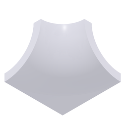 Series 15 - quarter cove - inside corner - standard radius