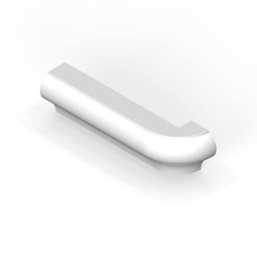1-1/2" x 6" P-cap molding - radius outside corner return - right