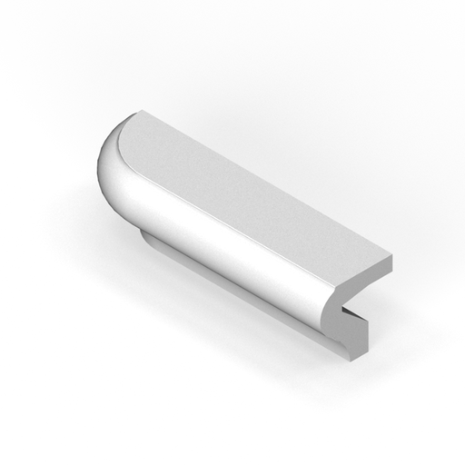 [SC16PE1L] 1-1/2" x 6" extended P-cap molding - radius outside corner return - left