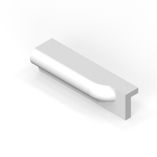 [SC16PE2R] 1-1/2" x 6" extended P-cap molding - end stop - right